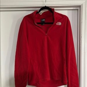 The North Face Red Zip Up Sweater